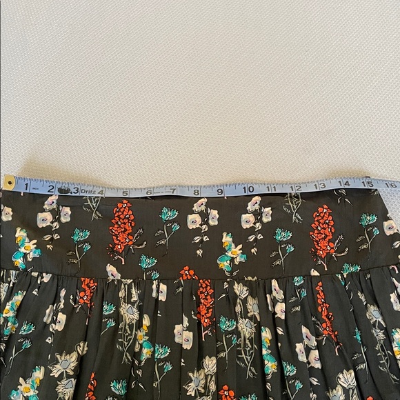 Natural Life Gray Multicolor Floral Print Addie Midi Skirt Size XL - Picture 5 of 13